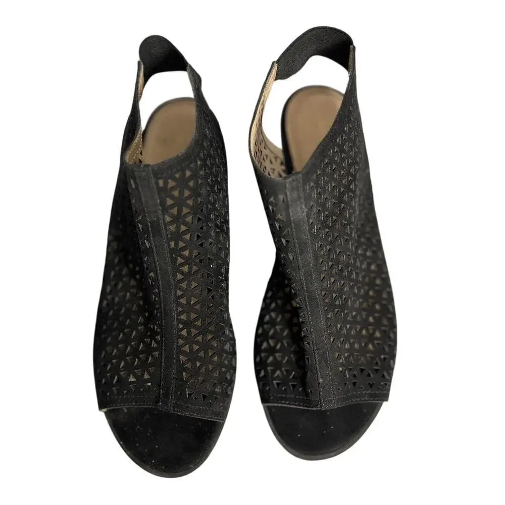 American Eagle Black Slingback Mesh Sandal 9.5w